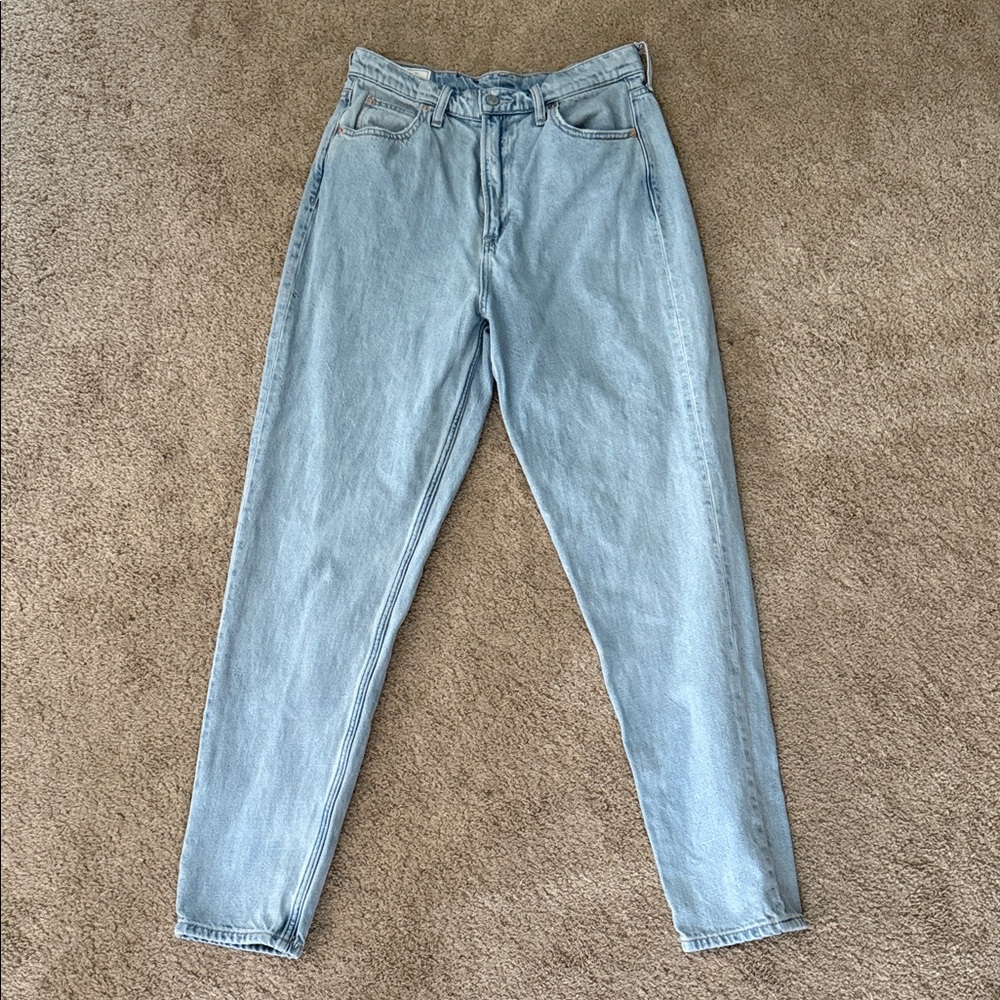 GAP High Rise Light Blue Mom Jeans